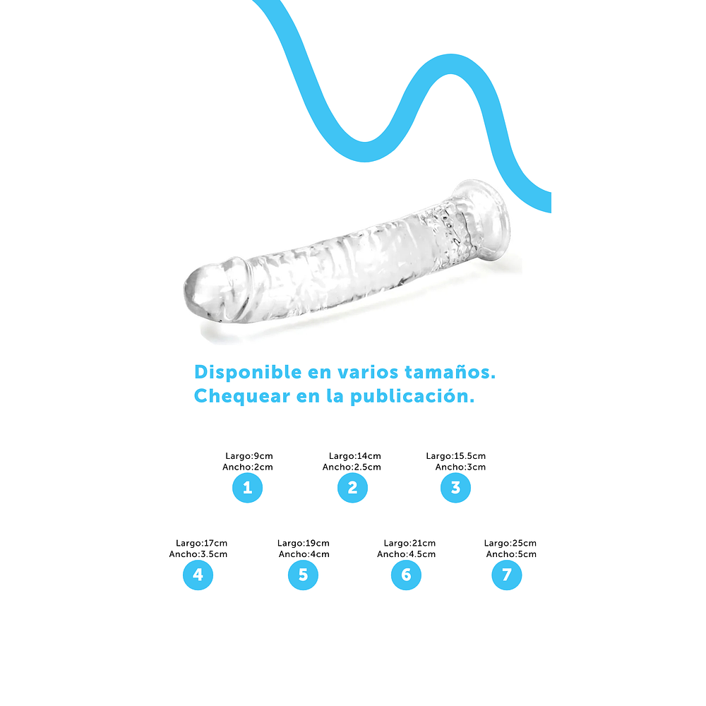 Dildo Transparente Flexible Textura Suave - "Cristal"