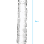 Dildo Transparente Flexible Textura Suave - "Cristal"