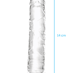 Dildo Transparente Flexible Textura Suave - "Cristal"