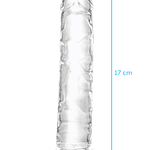 Dildo Transparente Flexible Textura Suave - "Cristal"