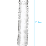 COMBO x 7 Dildos Transparentes Flexibles Textura Suave - "Cristal"