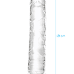 COMBO x 7 Dildos Transparentes Flexibles Textura Suave - "Cristal"
