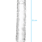 COMBO x 7 Dildos Transparentes Flexibles Textura Suave - "Cristal"