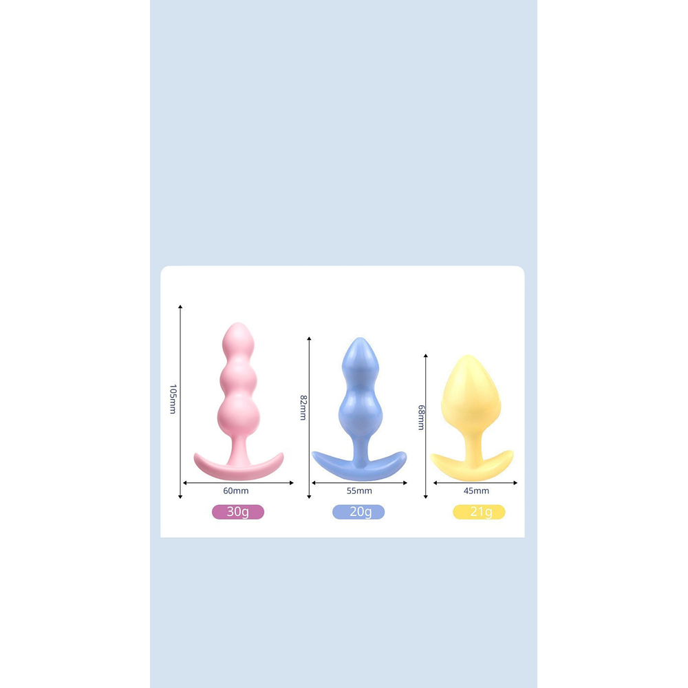 Plug Anal de TPE Suave Colores Pastel "Ice Cream" Diferentes Tamaños 