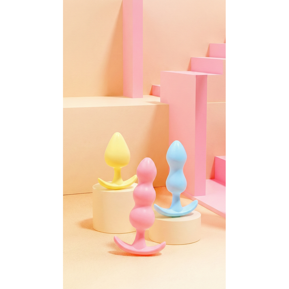 Plug Anal de TPE Suave Colores Pastel "Ice Cream" Diferentes Tamaños 