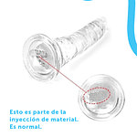 COMBO x 7 Dildos Transparentes Flexibles Textura Suave - "Cristal"