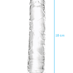 COMBO x 7 Dildos Transparentes Flexibles Textura Suave - "Cristal"