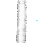 COMBO x 7 Dildos Transparentes Flexibles Textura Suave - "Cristal"