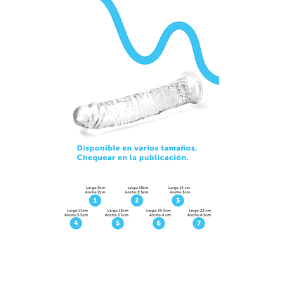 Dildo Transparente Flexible Textura Suave - "Cristal"