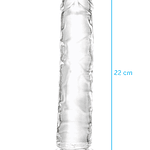 Dildo Transparente Flexible Textura Suave - "Cristal"