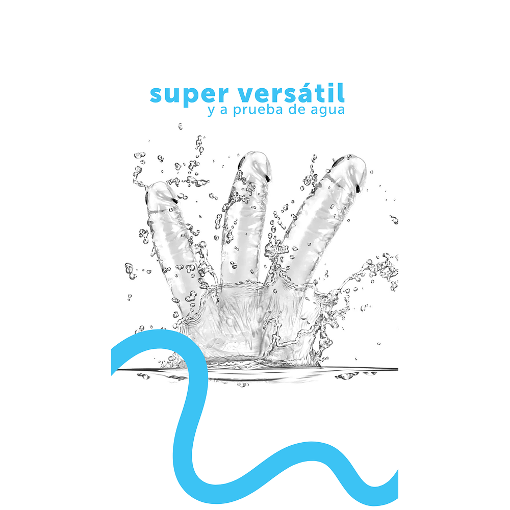 Dildo Transparente Flexible Textura Suave - "Cristal"