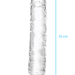 Dildo Transparente Flexible Textura Suave - "Cristal"