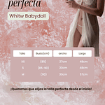 BABY DOLL WHITE - Lencería Encaje y Tul Transparente con Abertura Frontal + Tanga | Sensual, Suave y Liviano