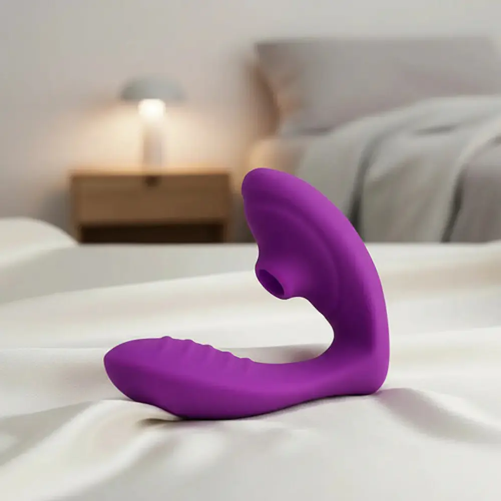 SUCCIONADOR Y VIBRADOR "DOUBLE LOVER" - USB