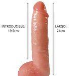 Consolador Dildo Macizo Realista King Cock 24 X 5.5 Cm