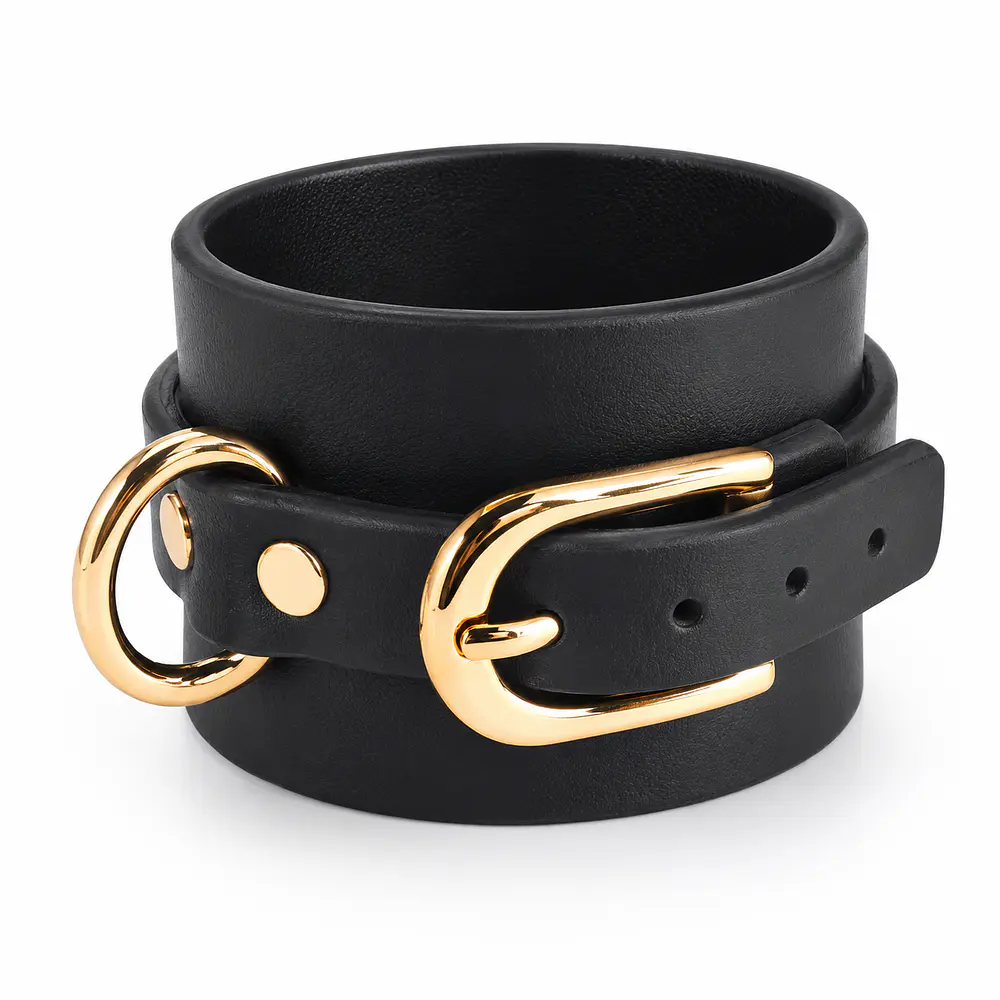 Set de Esposas Simil Cuero Negro