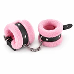 Set Antifaz y Esposas de Felpa Rosa con Diseño de Zorrito