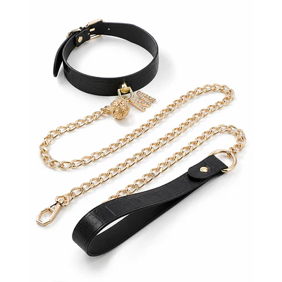 Collar de Tracción Dorado Ajustable BDSM