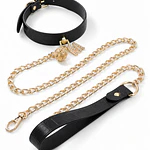 Collar de Tracción Dorado Ajustable BDSM