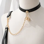 Collar de Tracción Dorado Ajustable BDSM