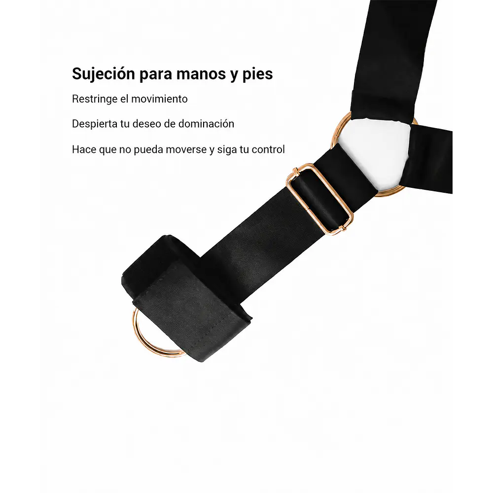 Correas de Sujeción para Cama Ajustables con Muñequeras y Tobilleras