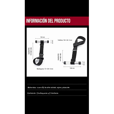 Kit de Sujeción para Puerta con Muñequeras y Tobilleras Ajustables