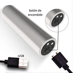 BALA VIBRADORA PLATEADA SIN CONTROL "STRONG" - USB