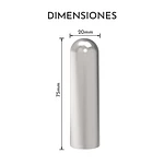 BALA VIBRADORA PLATEADA SIN CONTROL "STRONG" - USB