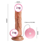 Vibrador Realista David con Control a Pilas