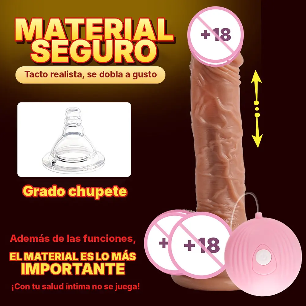 Vibrador Realista David con Control a Pilas