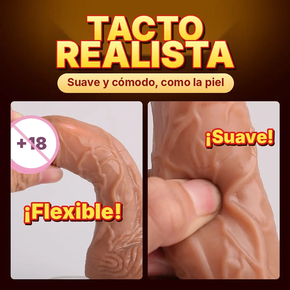 Vibrador Realista David con Control a Pilas
