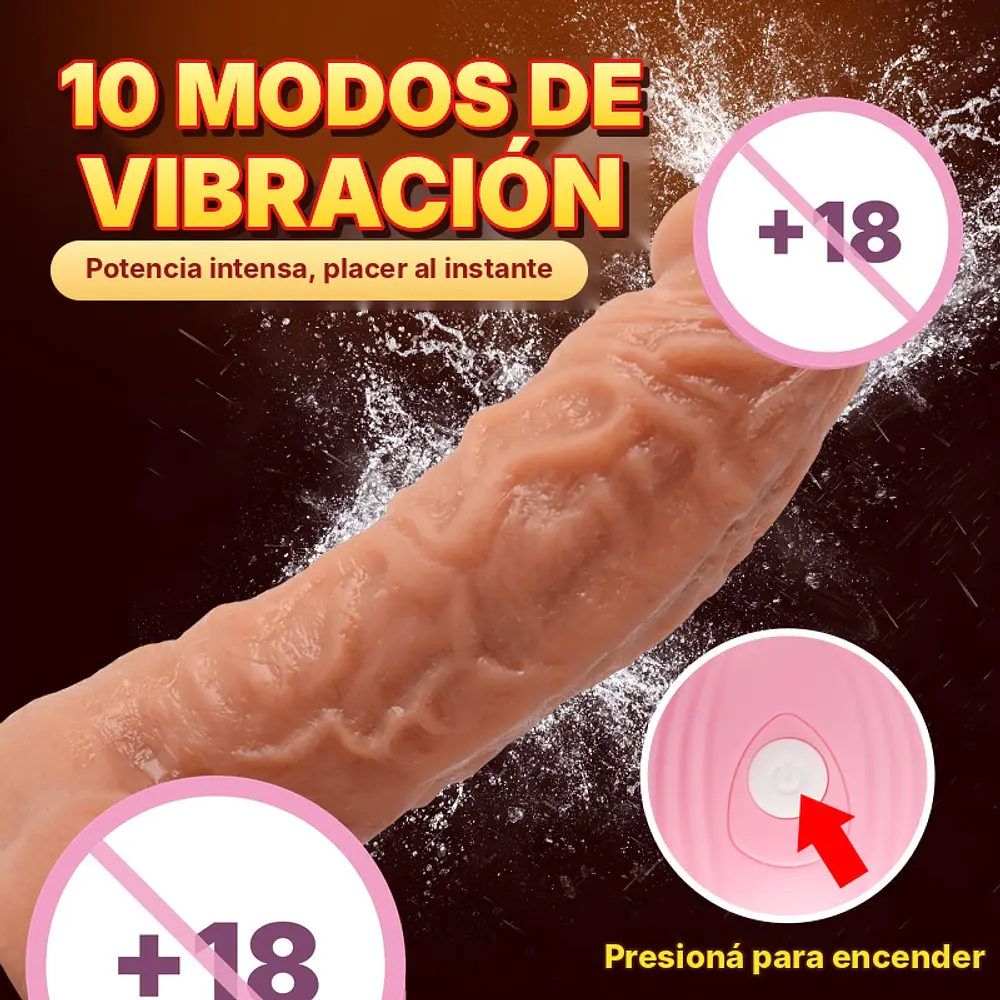 Vibrador Realista David con Control a Pilas
