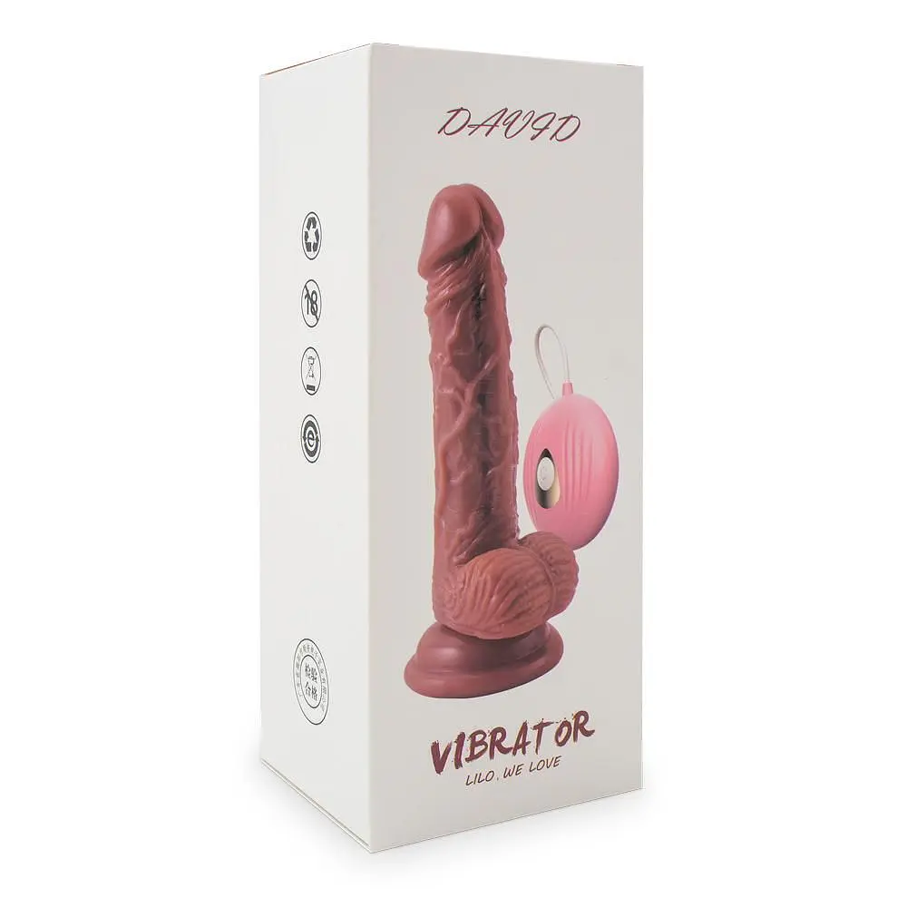 Vibrador Realista David con Control a Pilas