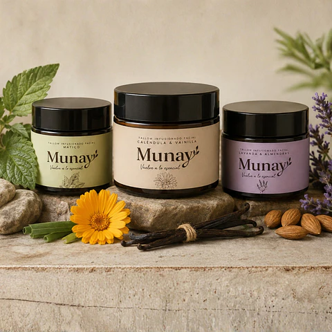 Tripack Tallow Natural | Cremas Naturales para la Piel | Munay