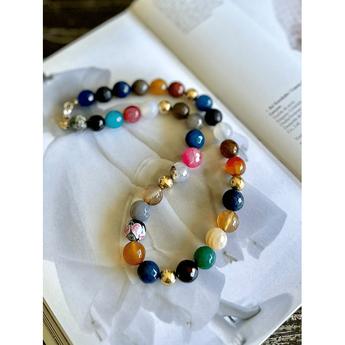 Collar piedras colores XL 2