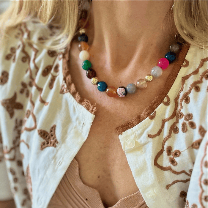 Collar piedras colores XL 1