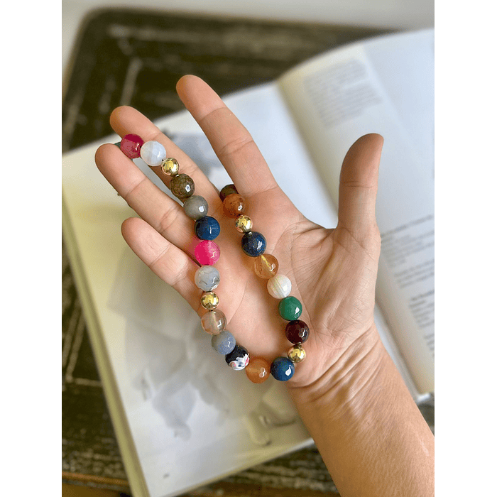 Collar piedras colores XL 3