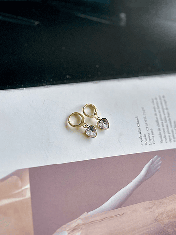 Argollas gota corazón