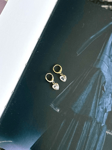 Argollas gota corazón