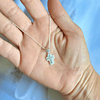 Cadena religiosa con cruz con circones de plata 2