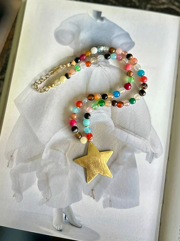 Collar de piedras colores Simone