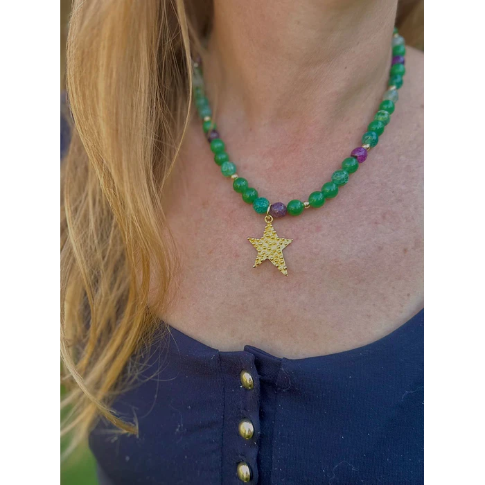 Collar piedras verde 1
