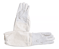 Guantes con tela al codo blanco