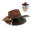 Velo apícola con sombrero café tipo cuero