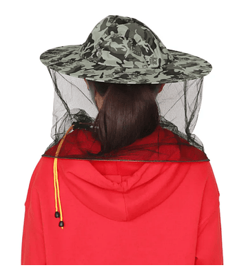 Velo apícola con sombrero diseño camuflaje 2