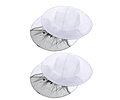 Velo apícola con sombrero blanco