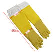Guantes con tela al codo manga amarilla