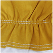 Guantes con tela al codo  amarillo con blanco