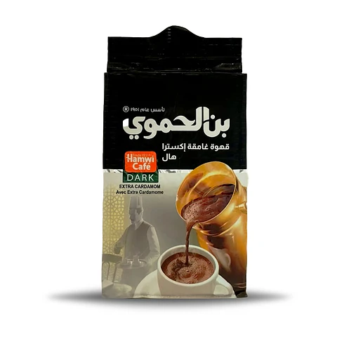 Café Árabe Extra Tostado con Extra Cardamomo Hamwi 500g