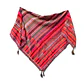 Kufiya roja y multicolor con entramado pequeño 150x150 cm - Miniatura 1